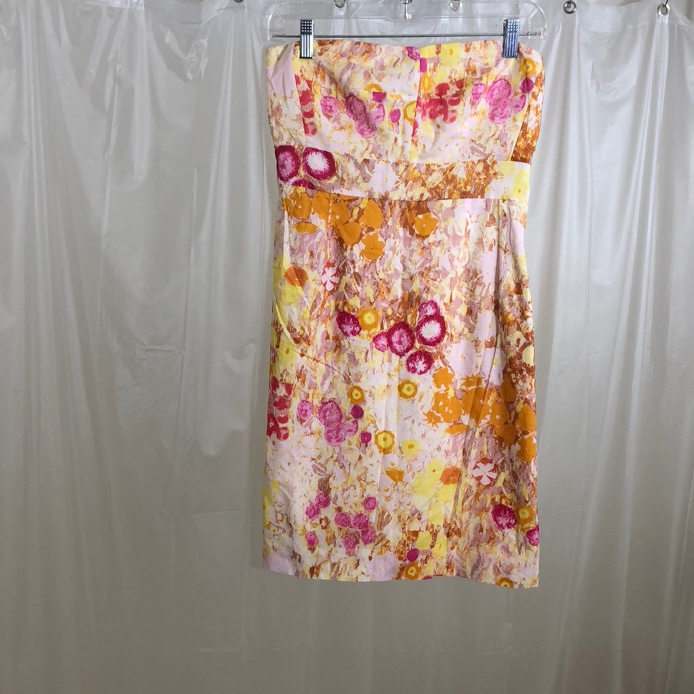 J Crew strapless cotton dress EUC